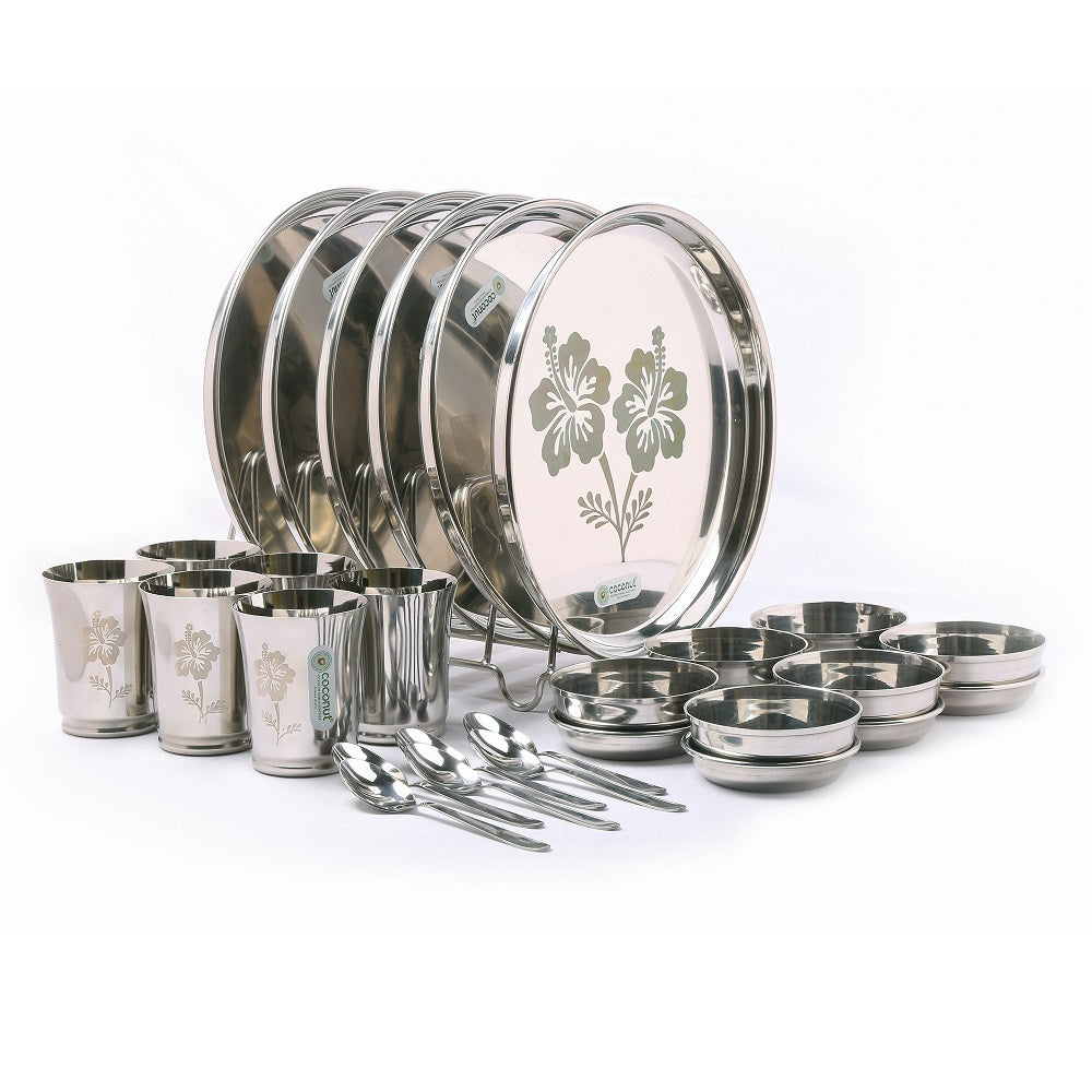 Coconut Stainless Steel (Heavy Guage) Mirror Finish with Laser