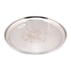 Coconut Laxmi & Ganesh Laser Stainless Steel Designated/Traditional Pooja Plate -1 Unit (Dimension 31 cm)